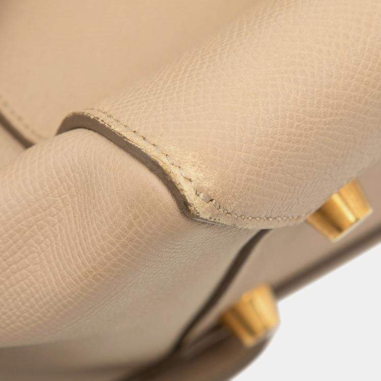 Pre Owned Celine Brown Mini Grained Calfskin Belt Bag