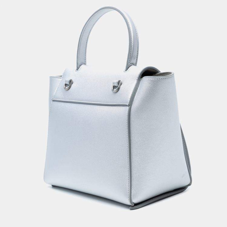 Pre Owned Celine Silver Nano Laminated Calfskin Belt Bag