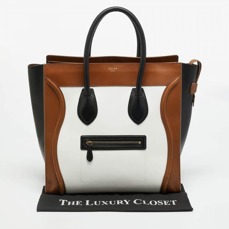 Pre Owned Celine Luggage Multicolor Leather Tote