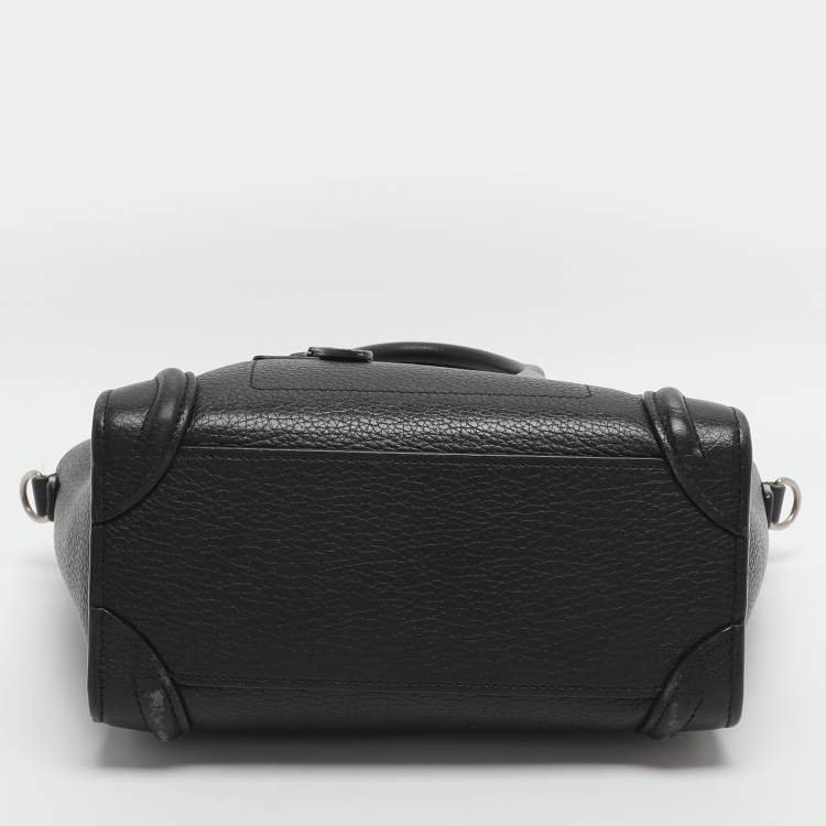 Pre Owned Celine Luggage Nano Black Leather Tote