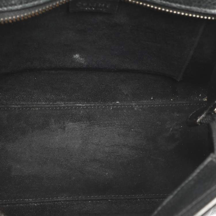 Pre Owned Celine Luggage Nano Black Leather Tote