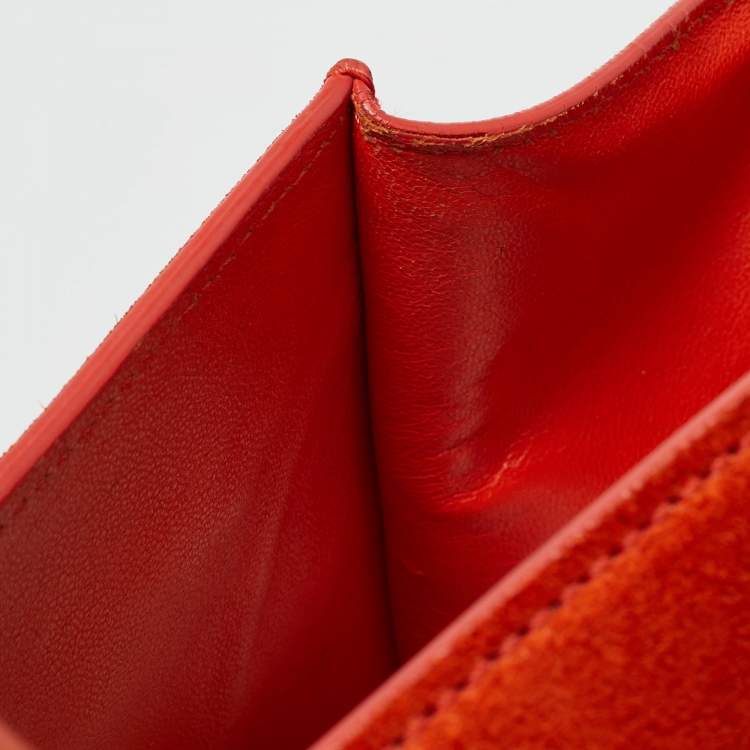 Pre Owned Celine Phantom Luggage Medium Orange Suede Tote