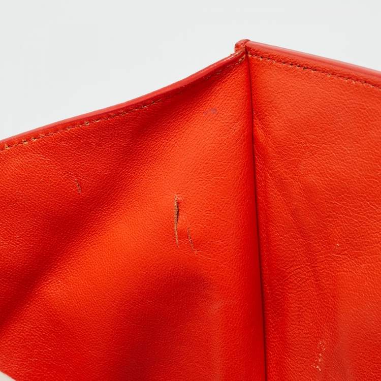 Pre Owned Celine Phantom Luggage Medium Orange Suede Tote