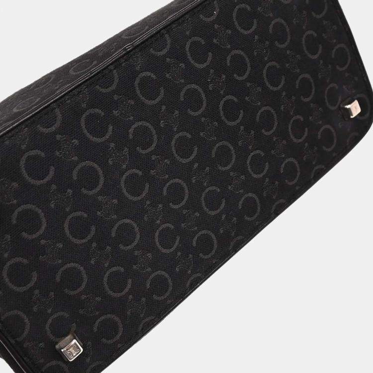 Pre Owned Celine Black Canvas C Macadam Handbag