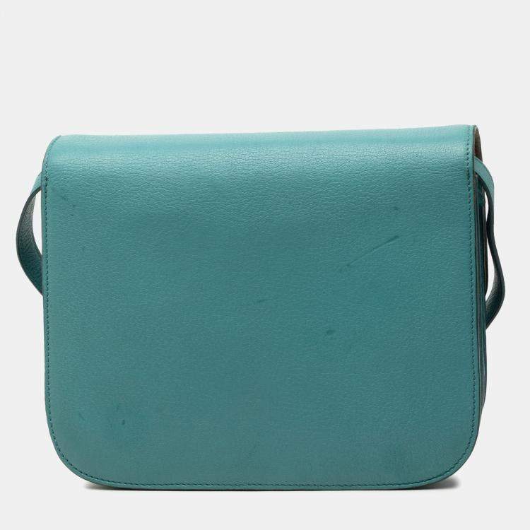 Pre Owned Celine Blue Medium Calfskin Classic Box