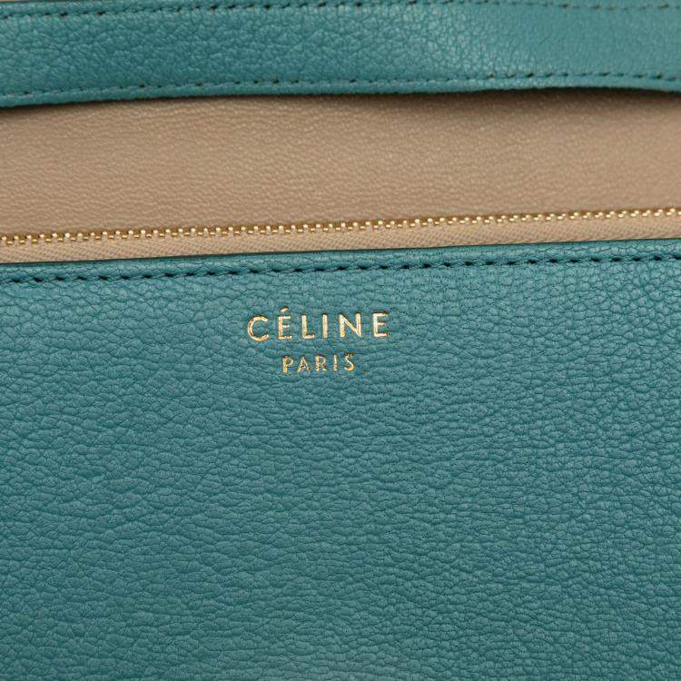 Pre Owned Celine Blue Medium Calfskin Classic Box