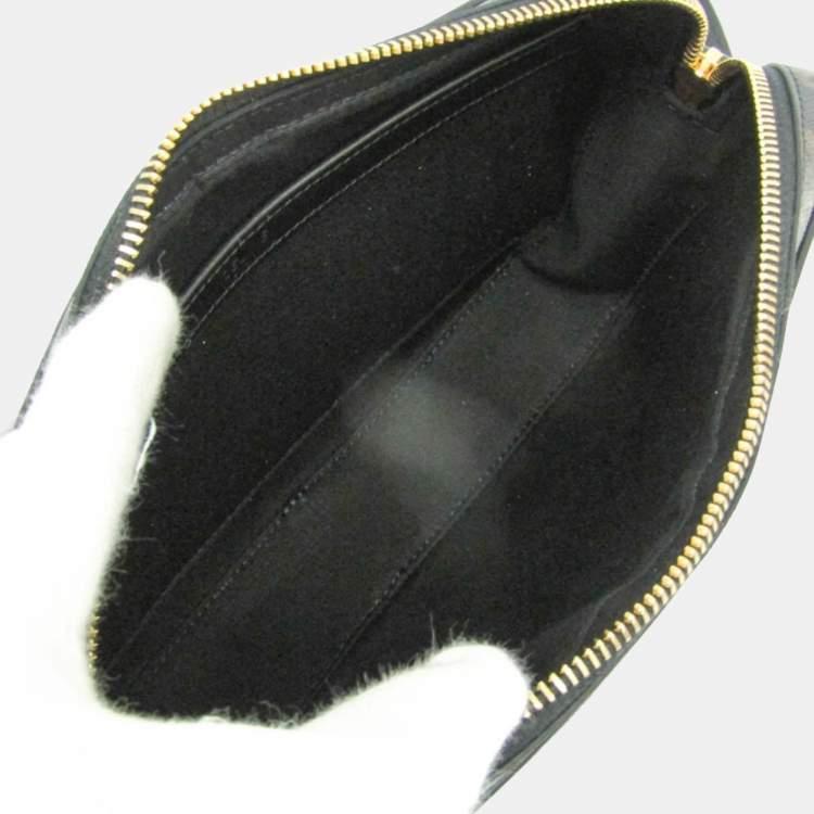 Pre Owned Celine Triomphe Medium Coated Canvas Leather Messenger Bag Brown