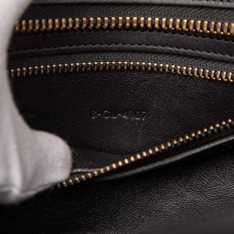 Pre Owned Celine Brown Micro Tricolor Leather Luggage Tote