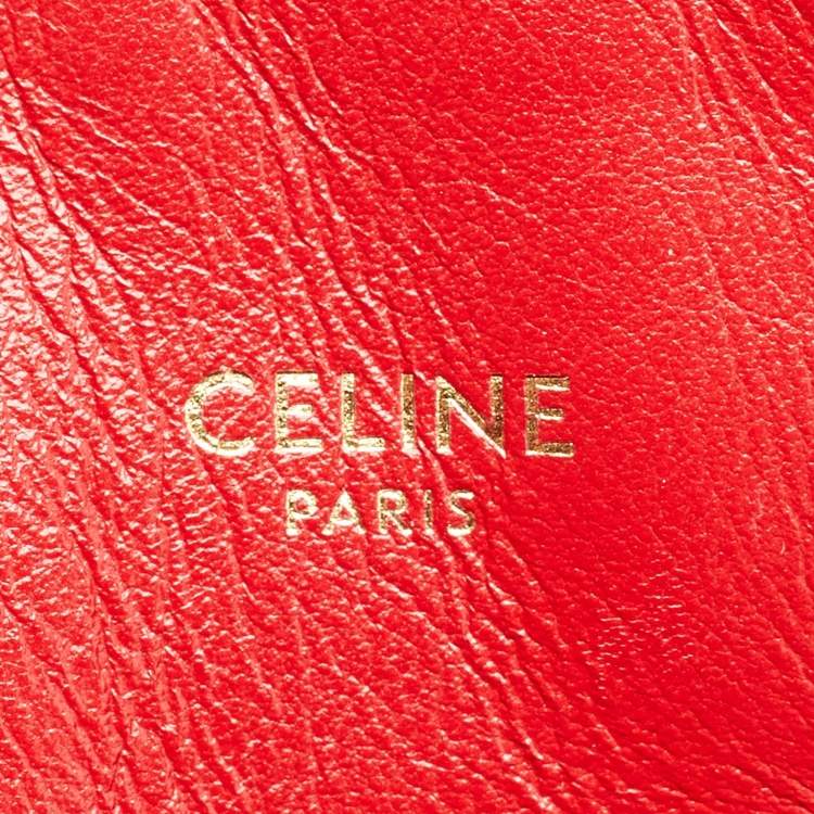 Pre Owned Celine Red Quilted Leather Drawstring Backpack