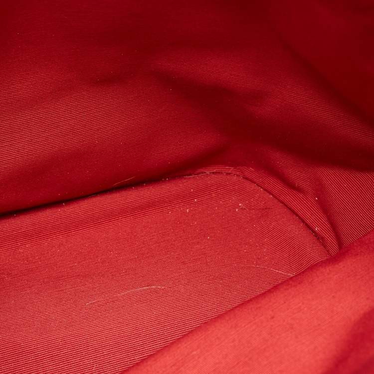 Pre Owned Celine Red Quilted Leather Drawstring Backpack