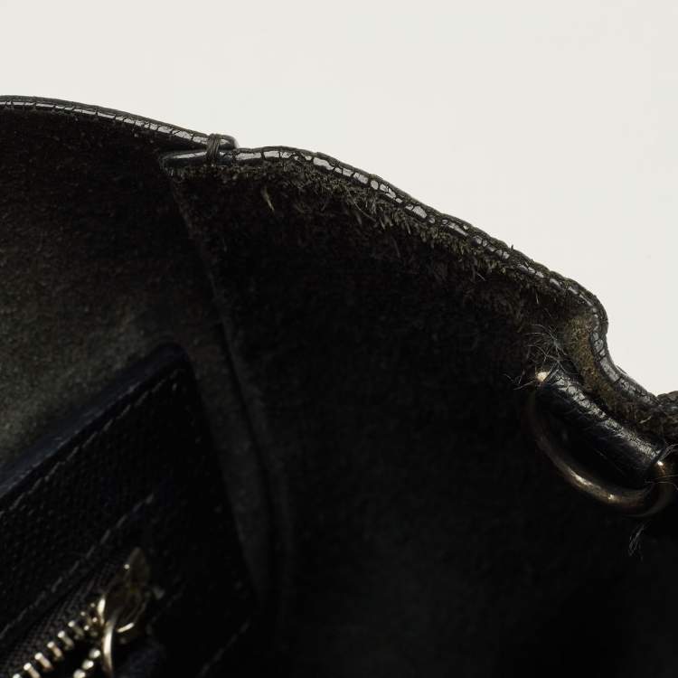 Pre Owned Celine Vertical Cabas Small Black Leather Tote