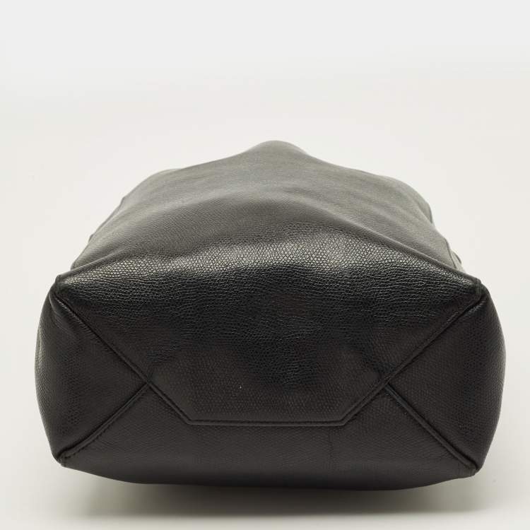 Pre Owned Celine Vertical Cabas Small Black Leather Tote