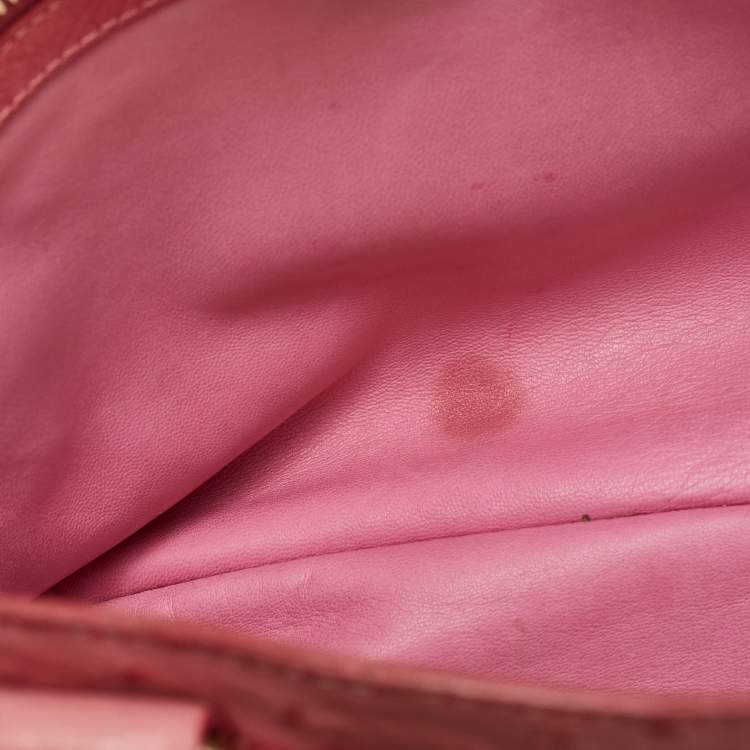 Pre Owned Celine Boogie Pink Ostrich Tote