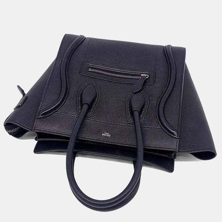 Pre Owned Celine Black Leather luggage bag