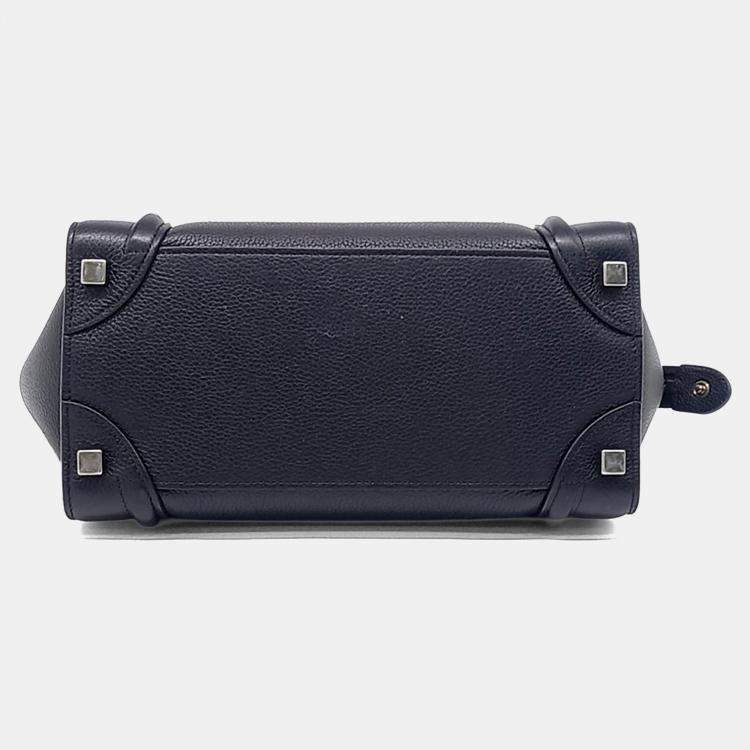 Pre Owned Celine Black Leather luggage bag