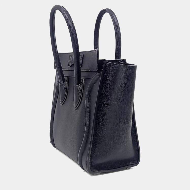 Pre Owned Celine Black Leather luggage bag