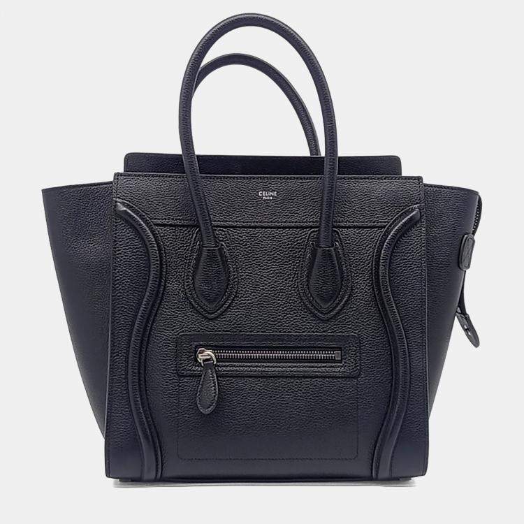 Pre Owned Celine Black Leather luggage bag