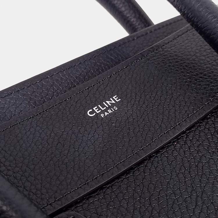 Pre Owned Celine Black Leather luggage bag