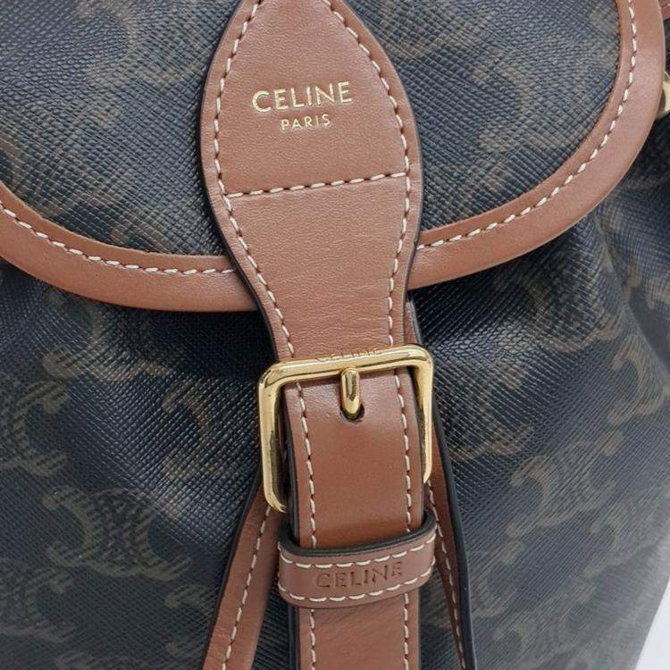 Pre Owned Celine Brown PVC Folco Backpack