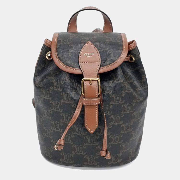 Pre Owned Celine Brown PVC Folco Backpack