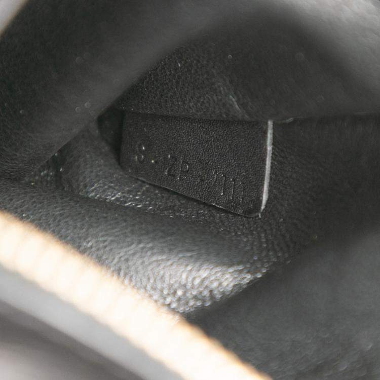 Pre Owned Celine Black White Nano Bicolor Canvas and Leather Luggage Tote