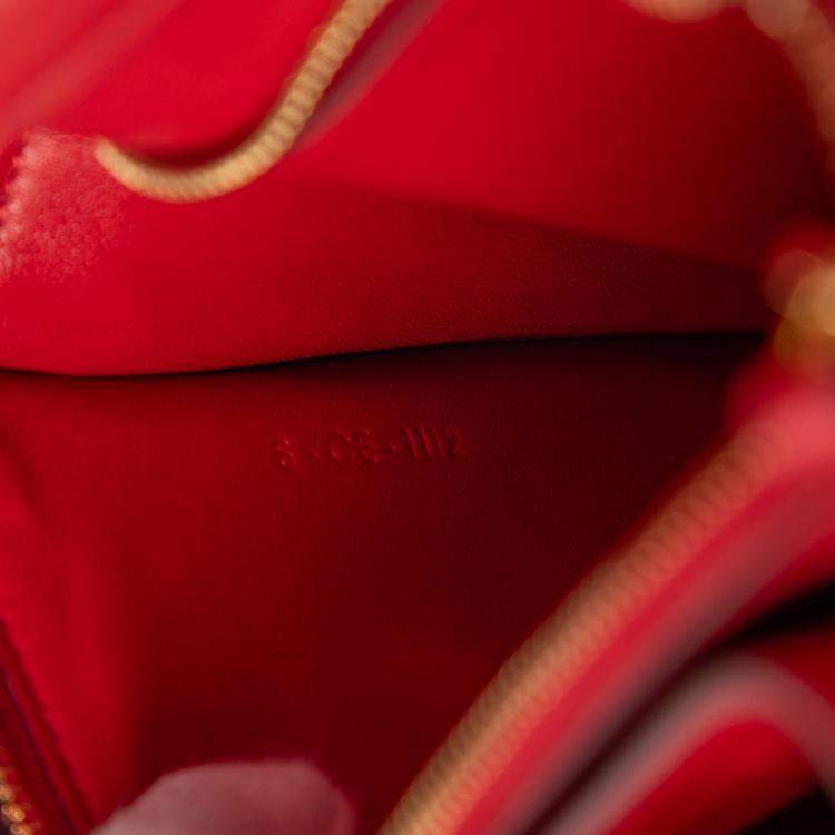 Pre Owned Celine Red Medium Calfskin Classic Box