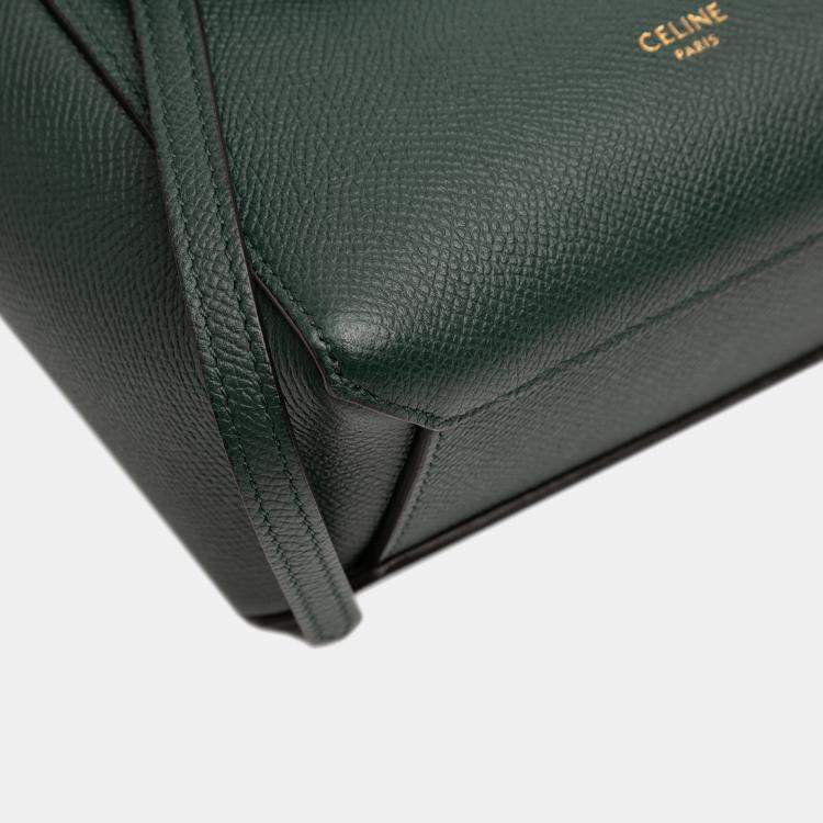 مملوكة مسبقًا Celine Green Pico Grained Calfskin Belt Bag