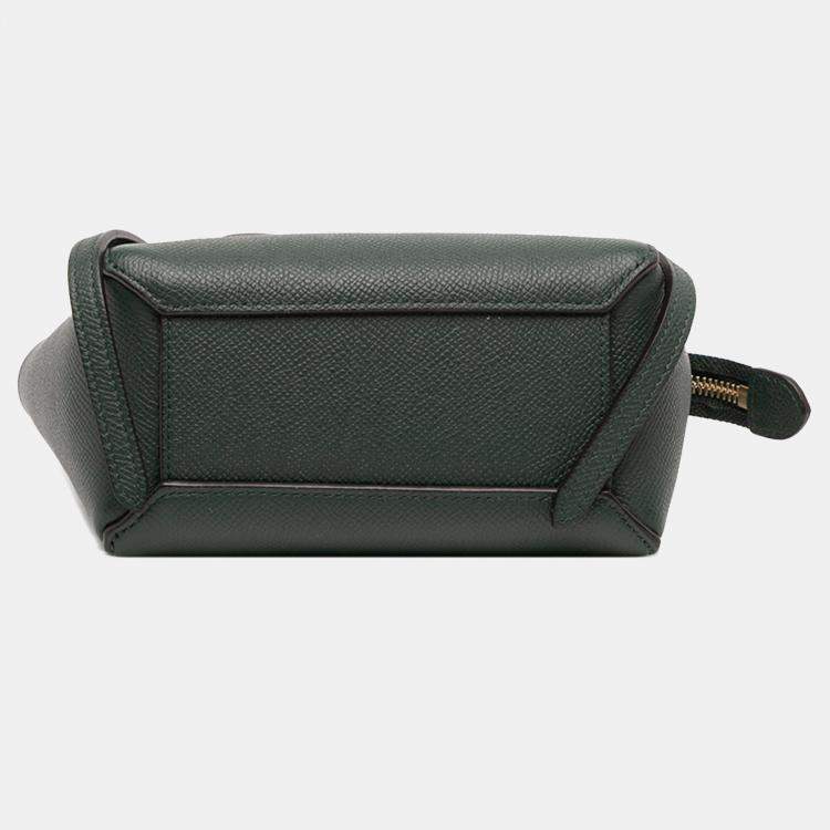 مملوكة مسبقًا Celine Green Pico Grained Calfskin Belt Bag