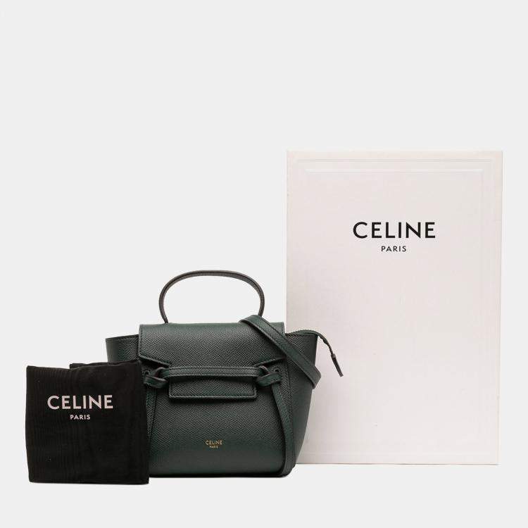 مملوكة مسبقًا Celine Green Pico Grained Calfskin Belt Bag