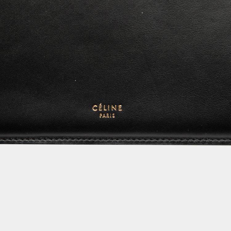 مملوكة مسبقًا Celine Black Medium Smooth Calfskin Soft Clasp Shoulder Bag