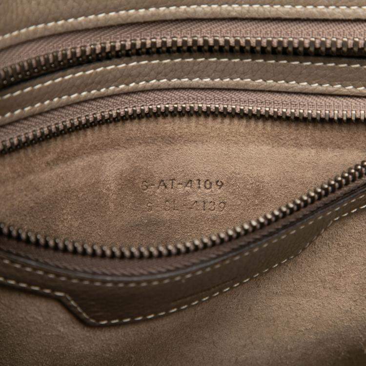 Pre Owned Celine Brown Micro Leather Luggage Tote