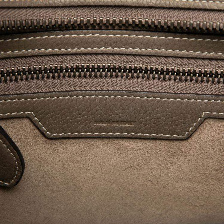Pre Owned Celine Brown Micro Leather Luggage Tote