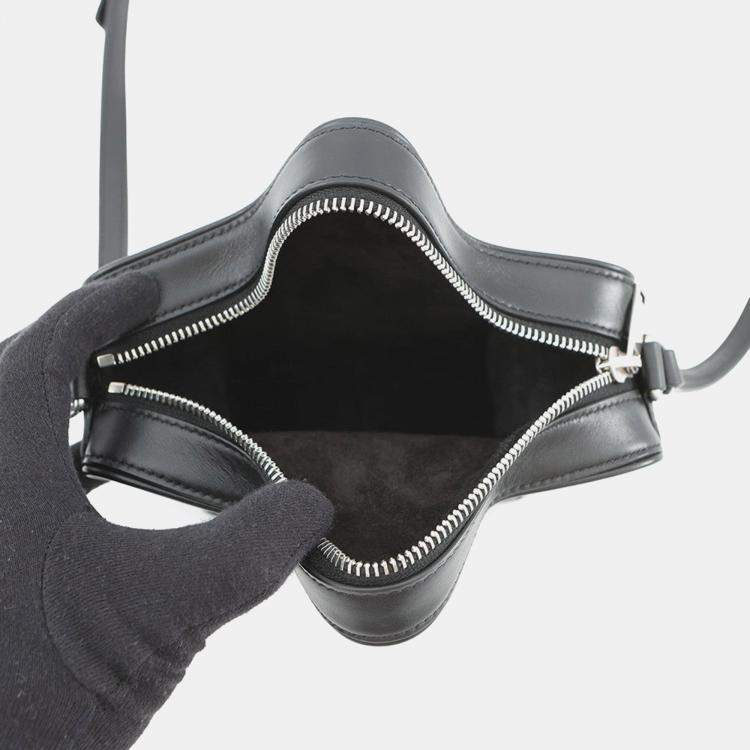 Pre Owned Celine Etoile Star-Shaped Shoulder Bag Black Smooth Calf Leather Size Small