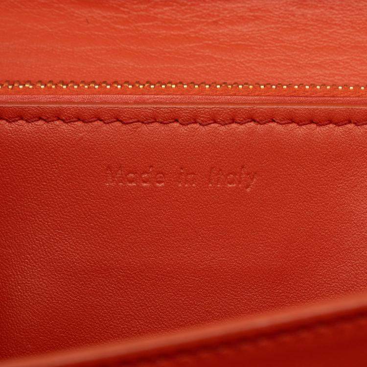 Pre Owned Celine Red Medium Calfskin Classic Box
