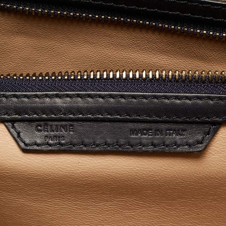 Pre Owned Celine Luggage Mini Tricolor Leather Tote