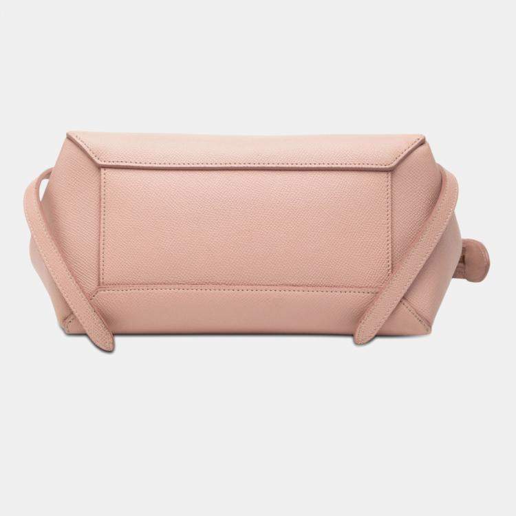 Pre Owned Celine Pink Micro Grained Calfskin Belt Bag