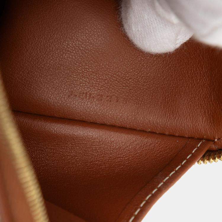 Pre Owned Celine Brown Smooth Calfskin Cuir Triomphe Clutch on Chain