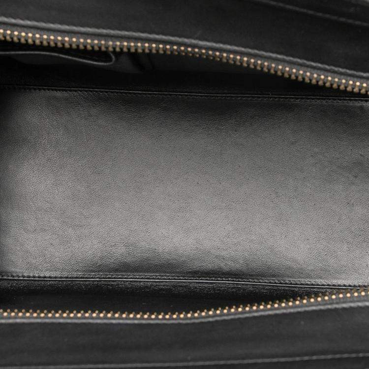 Pre Owned Celine Brown Micro Tricolor Leather Luggage Tote