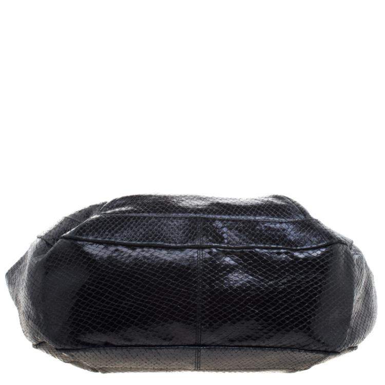 Pre Owned Celine Black Python Tote