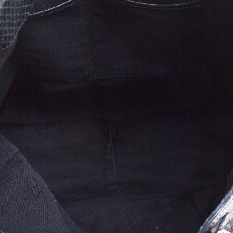 Pre Owned Celine Black Python Tote