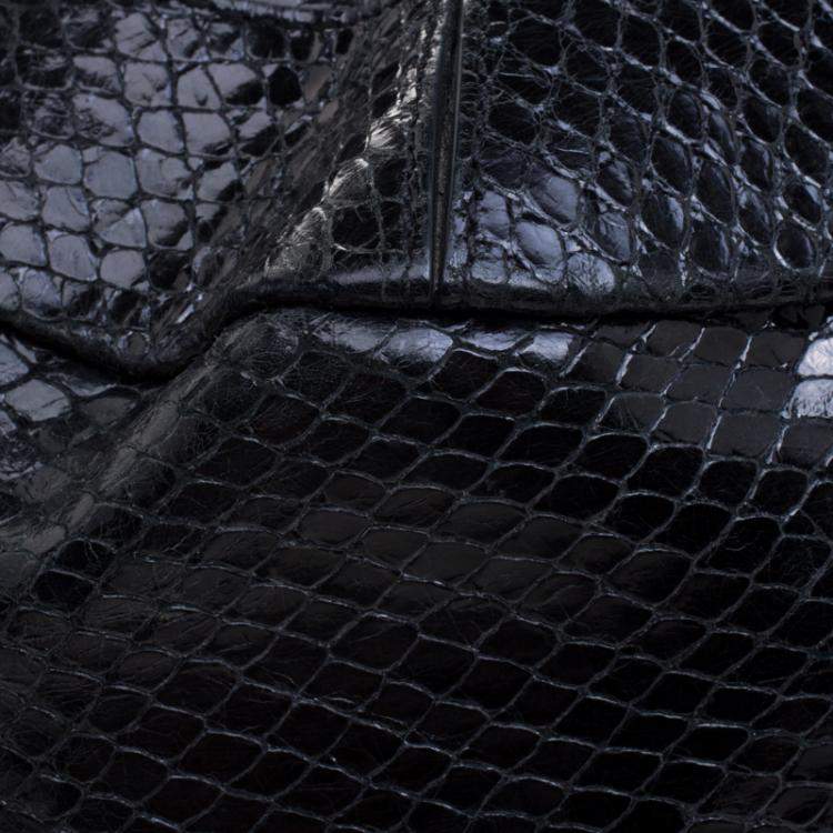 Pre Owned Celine Black Python Tote