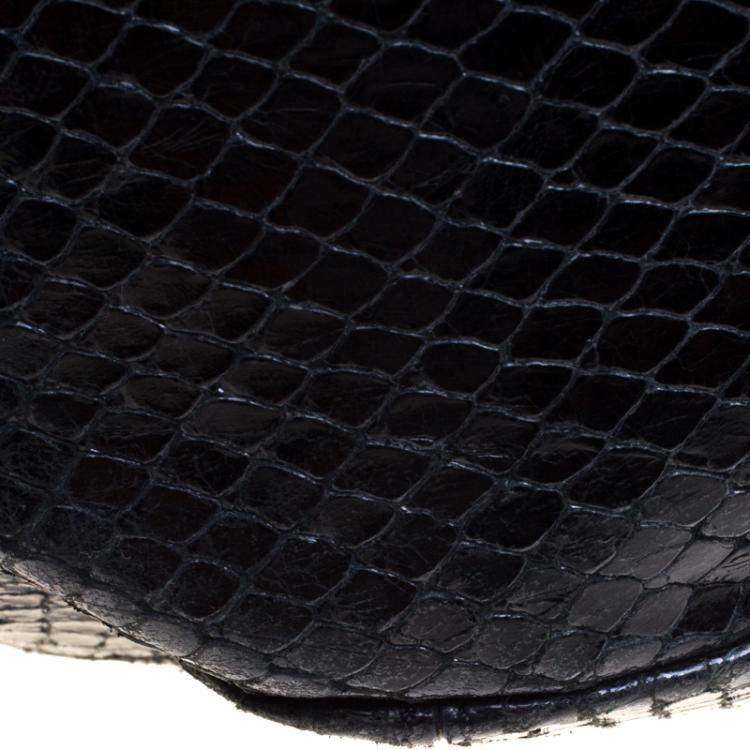 Pre Owned Celine Black Python Tote