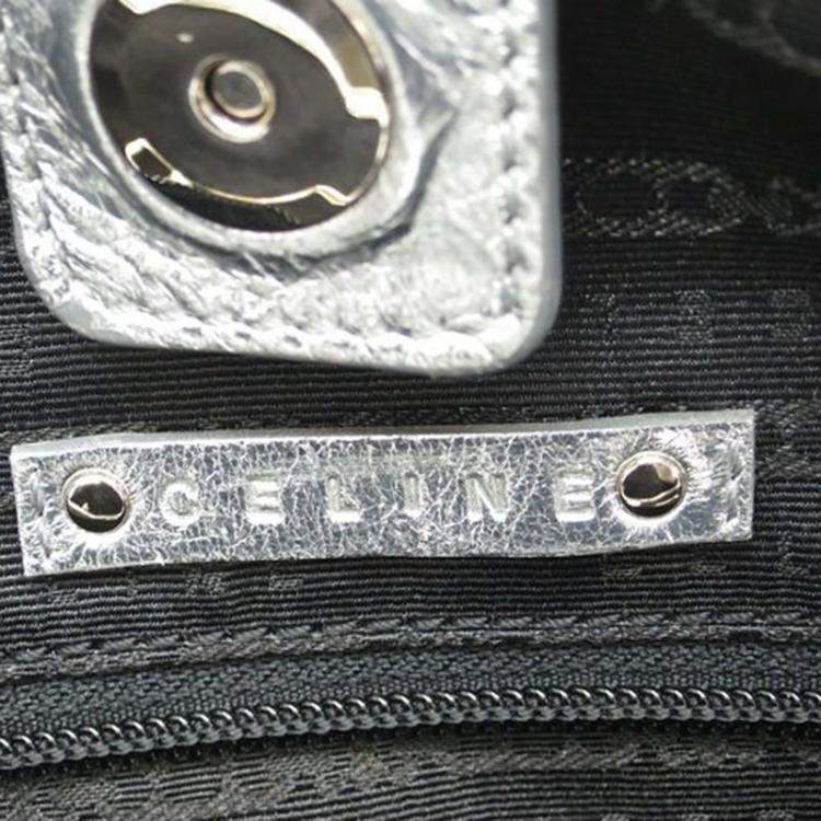 Pre Owned Celine Metallic Calfskin Leather Tote