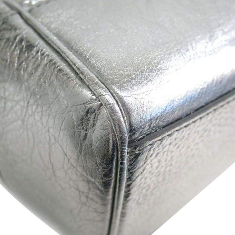 Pre Owned Celine Metallic Calfskin Leather Tote