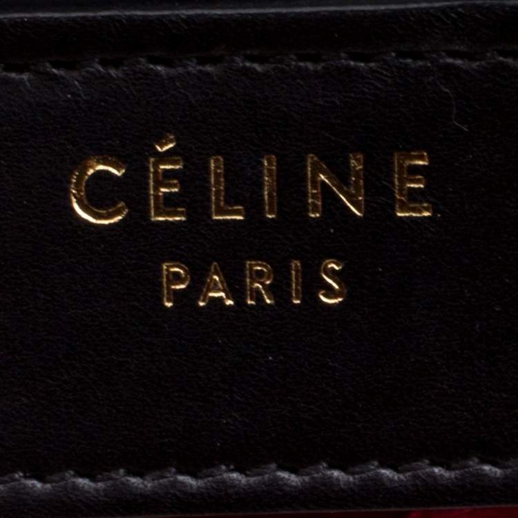 Pre Owned Celine Tri Color Python and Leather Nano Luggage Tote