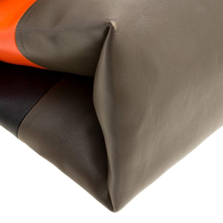 Pre Owned Celine Tri Color Leather All Soft Bag