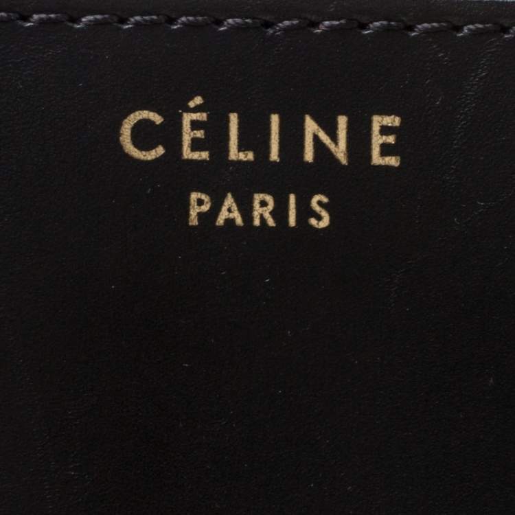 Pre Owned Celine Tri Color Nubuck and Leather Mini Luggage Tote