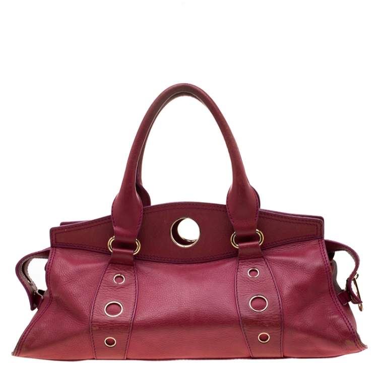 Pre Owned Celine Red Leather Satchel
