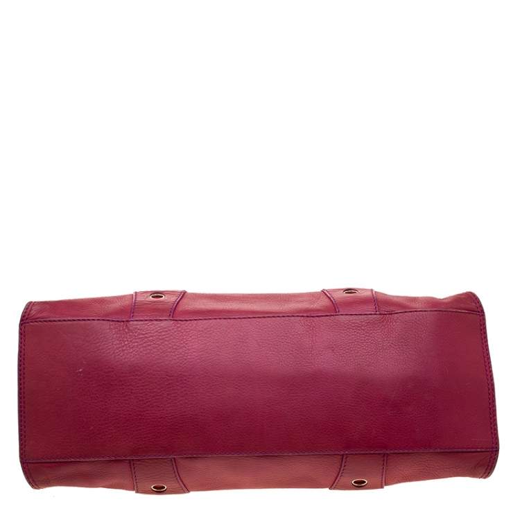 Pre Owned Celine Red Leather Satchel