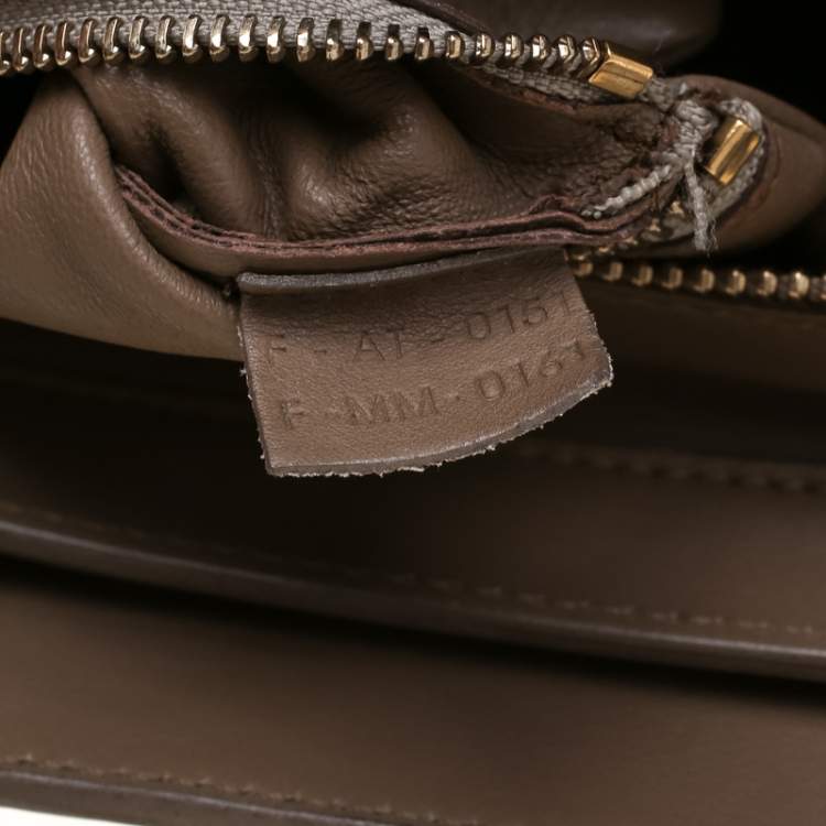 Pre Owned Celine Brown Leather Mini Luggage Tote